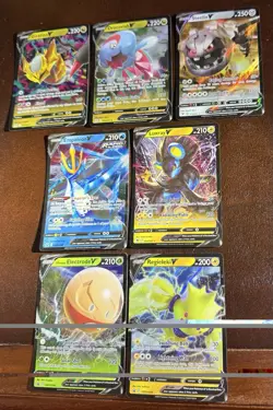 Pokemon Sword & Shield x7 Card V Lot Electrode Luxray Empoleon Giratina +++ - Image 1
