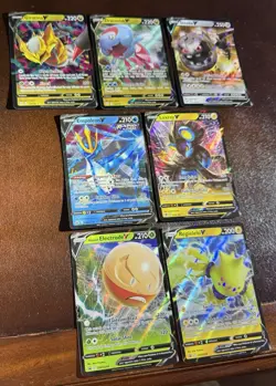 Pokemon Sword & Shield x7 Card V Lot Electrode Luxray Empoleon Giratina +++ - Image 2