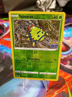 Spinarak 006/078 2022 Pokemon GO Pokemon Card Yuka Morii Reverse Holo LP - Image 1