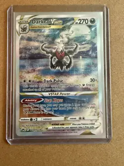 Pokemon Darkrai VSTAR TCG Holo Card Crown Zenith: Galarian Gallery GG50/GG70 - Image 1