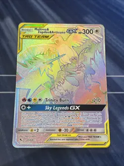 Hidden Fates Moltres Zapados Articuno GX Tag Team Rainbow Rare Card 69/68 - Image 2