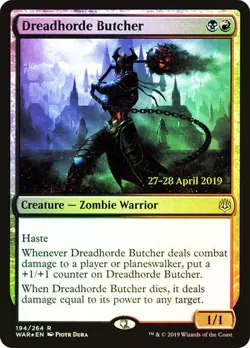MTG - Dreadhorde Butcher (Prerelease) (War of the Spark) - Image 1