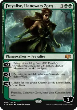 MTG Magic the Gathering Freyalise Llanowars Zorn C14 43 mythic deutsch - Image 1