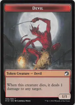 Devil Token T Innistrad: Midnight Hunt 6 LP MTG - Image 1