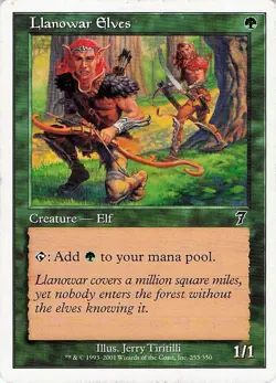 Llanowar Elves 253 7th Edition Magic: The Gathering NM - Image 1
