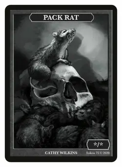 Pack Rat Token art by Magic Artist Cathy Wilkins MTG Magic Givememana - Image 1