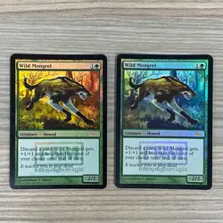 WILD MONGREL CREATURE HOUND 1993 2006 FNM FOIL DCI CARD CCG MAGIC THE GATHERING - Image 1