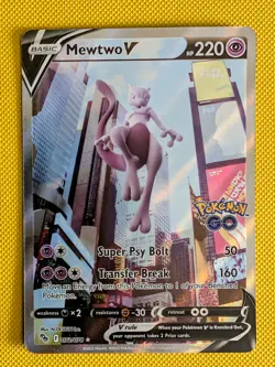 Pokemon TCG Mewtwo v (Alt Art) Pokemon Go 072/078 Holo Ultra Rare NM - Image 1