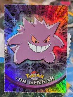 2000 Topps Pokemon TV Gengar #94 Rainbow Foil Blue Logo Animation Series 2 - Image 1