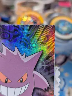 2000 Topps Pokemon TV Gengar #94 Rainbow Foil Blue Logo Animation Series 2 - Image 3