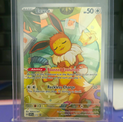 Pokemon TCG Eevee 173/173 Prismatic Evolutions Promo Holo Full Art - Image 1