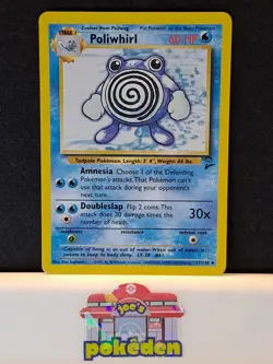 Poliwhirl 057/130 Base Set 2 Regular Pokemon Tcg NM - Image 1
