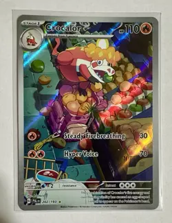 Pokemon TCG Crocalor 202/193 SV02: Paldea Evolved Illustration Rare Holo 2023 NM - Image 2