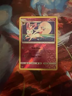 Pokemon Sylveon 87/131 SM Forbidden Light Stage 1 90 HP Reverse Holo Uncommon - Image 1
