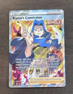 Pokemon TCG Karen’s Conviction 193/198 Full Art Ultra Rare Chilling Reign NM - Image 1