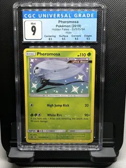 2019 POKEMON SUN & MOON HIDDEN FATES #SV5 PHEROMOSA CGC 9 MINT - Image 1