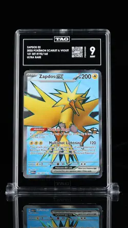 Zapdos EX 192/165 Ultra Rare 151 Pokemon Tag 9 Mint - Image 1