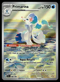 Primarina 088/084 Illustration Rare Pitch Black Pokemon Holo Near Mint - Image 1