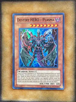 Yugioh Destiny HERO - Plasma LCGX-EN134 Super Rare 1st Ed NM - Image 1