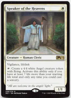 Speaker of the Heavens 38 Near Mint Core Set 2021 Rare Foil Magic: The Gathering - Image 1