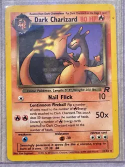 Pokemon TCG 1999-2000 Team Rocket DARK CHARIZARD 21/82 MP - Image 1