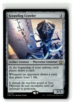 Wizards MTG Scrawling Crawler #0132 Foundations Rare Regular Artifact Creature - Image 1