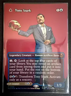 Magic: The Gathering MSH Tony Stark/Iron Man Borderless Foil Mythic Rare M0363 - Image 1