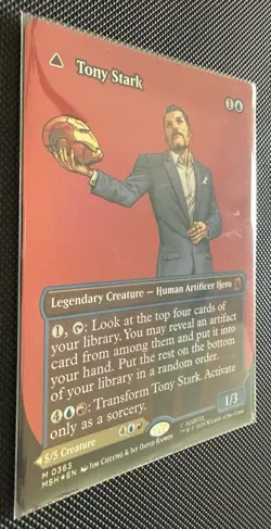 Magic: The Gathering MSH Tony Stark/Iron Man Borderless Foil Mythic Rare M0363 - Image 2