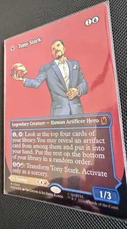 Magic: The Gathering MSH Tony Stark/Iron Man Borderless Foil Mythic Rare M0363 - Image 3