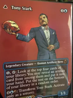 Magic: The Gathering MSH Tony Stark/Iron Man Borderless Foil Mythic Rare M0363 - Image 4