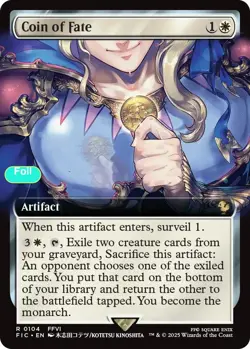 Coin of Fate (Extended Art) - Foil - FIC - 104 NM/LP - Image 1