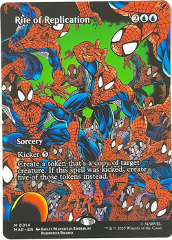 Rite of Replication (Borderless #0014) - MYTHIC RARE Spiderman 0014 MTG TCG Card - Image 1