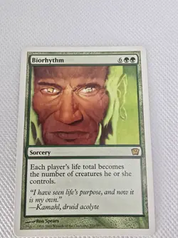 Wizards Biorhythm 9th Edition Sorcery Green Rare Regular 231 Ron Spears - Image 1