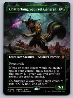 Chatterfang, Squirrel General (Borderless) 82 Commander: Bloomburrow MTG NM - Image 1