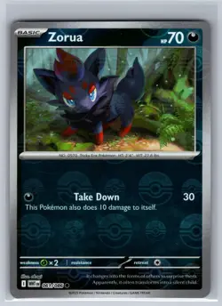 Zorua (Poke Ball Pattern) 061/086 Common White Flare Pokemon Holo Near Mint - Image 1