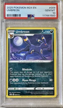Pokemon TCG 2024 McDonald’s UMBREON 009/015 Graded PSA 10 Gem Mint - Image 1