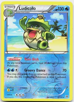 Ludicolo 31/135 Rare Plasma Storm Pokemon Reverse Holo Moderately Played - Image 1