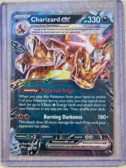 Pokemon TCG 2025 Scarlet & Violet Black Star Promo CHARIZARD EX 196 Holo MINT - Image 1