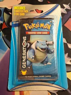 Pokemon Generations Booster Pack Blastoise 20th Anniversary New Sealed Blister - Image 1