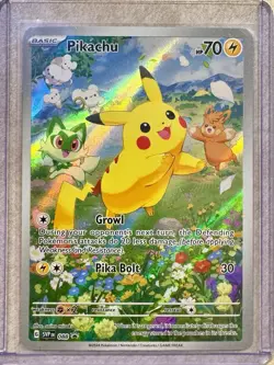 Pokemon TCG 2024 Scarlet & Violet Black Star Promo PIKACHU 088 Full Art MINT - Image 1