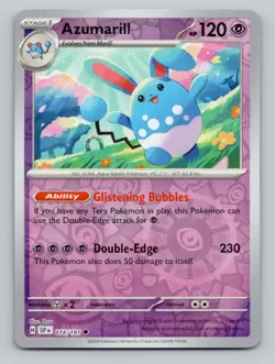 Azumarill 074/191 Uncommon Surging Sparks Pokemon Reverse Holo Near Mint - Image 1