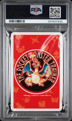 1996 POKEMON RED VERSION PLAYING CARDS QUEEN OF CLUBS #058 GROWLITHE PSA 10 - Image 2