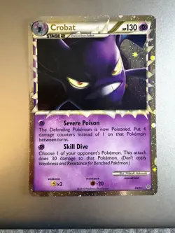 Crobat 84/95 NM Holo Rare Prime HGSS Unleashed 2010 Pokemon TCG - Image 1