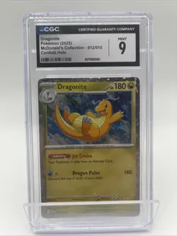 Pokemon Dragonite 012/015 M24 McDonald's Collection Confetti Holo CGC 9 mint MT - Image 1
