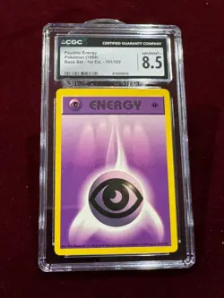 Pokemon 1st Edition Base Set Shadowless Psychic Energy CGC 8.5 NM/Mint+ - Image 1