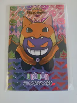 Non-TCG Gengar Charizard Poncho Rainbow Holo Box Hit Halloween Database Pokemon - Image 1