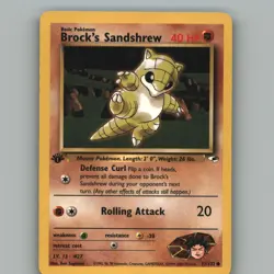 Brock's Sandshrew 71/132 Common Gym Heroes Pokemon 1st Edition Lightly Played - Image 1