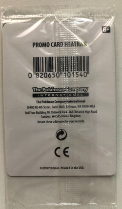 Pokemon HEATRAN 88/156 Sun Moon Ultra Prism Promo Card New & Sealed - Image 3