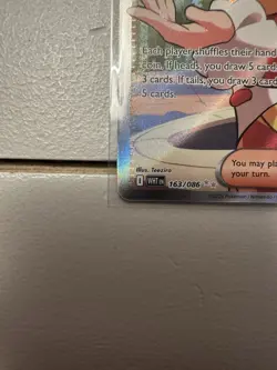 Harlequin White Flare Holo Pokemon Trainer Card 163/086 SV - Image 3