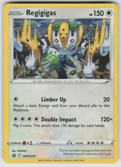 Regigigas (Cosmos Holo) SWSH247 Holo Promo Sword & Shield Promo Pokemon LP - Image 1